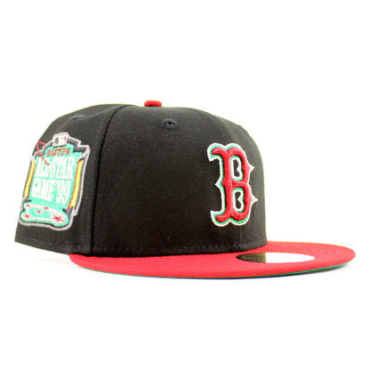 Portugal Boston Red Sox 1999 All Star Game New Era 59Fifty Fitted Hat (Black Scarlet Red Green Under Brim)