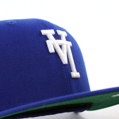 🚨PRE-ORDER🚨 Los Angeles Upside Down Dodgers 60th Anniversary New Era 59Fifty Fitted Hat (Royal Blue Green Under Brim)