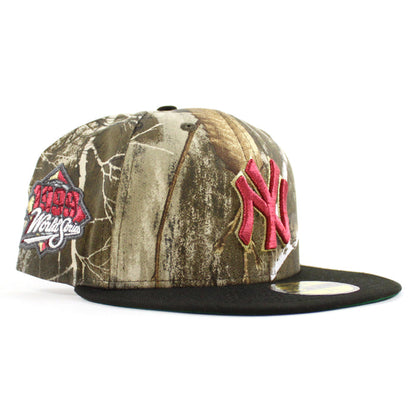 🚨PRE-ORDER🚨 New York Yankees 1999 World Series New Era 59Fifty Fitted Hat (Real Tree camo Black Green Under Brim)