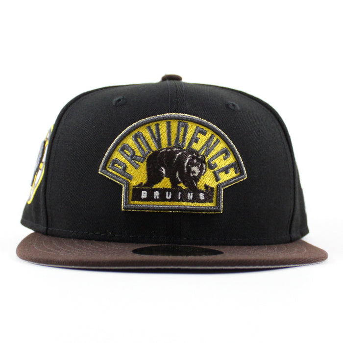 Providence Bruins Providence Patch New Era 59Fifty Fitted Hat (Black Walnut Gray Under Brim)