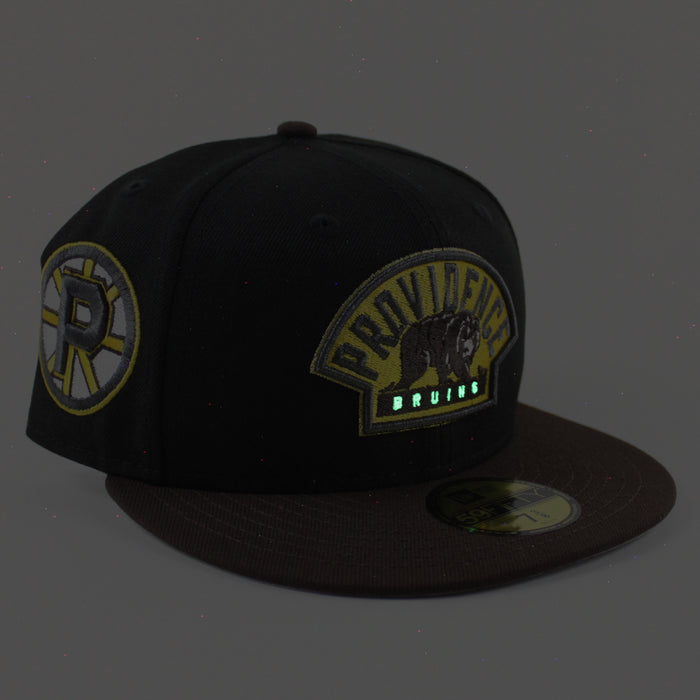 Providence Bruins Providence Patch New Era 59Fifty Fitted Hat (Black Walnut Gray Under Brim)