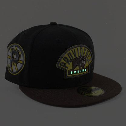 Providence Bruins Providence Patch New Era 59Fifty Fitted Hat (Black Walnut Gray Under Brim)