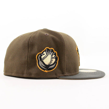 Quad Cities River Bandits PAW BALL New Era 59Fifty Fitted Hat (Walnut Pewter Khaki  Under Brim)