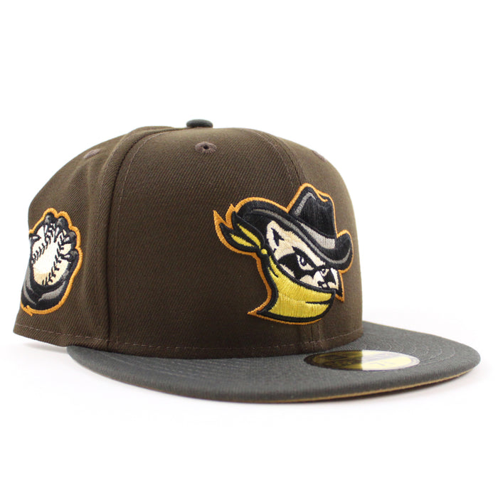 Quad Cities River Bandits PAW BALL New Era 59Fifty Fitted Hat (Walnut Pewter Khaki  Under Brim)