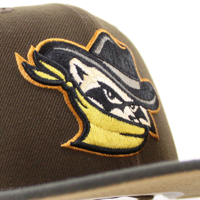 Quad Cities River Bandits PAW BALL New Era 59Fifty Fitted Hat (Walnut Pewter Khaki  Under Brim)