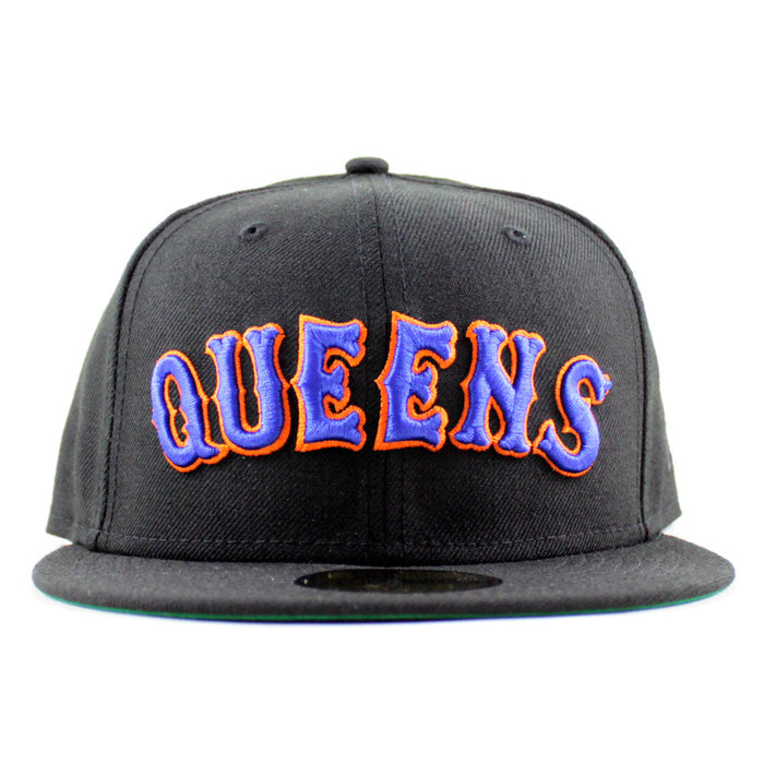 QUEENS New Era 59Fifty Fitted Hat (Black Green Under Brim)