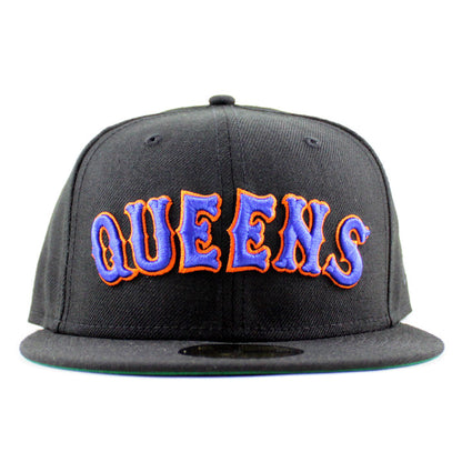 QUEENS New Era 59Fifty Fitted Hat (Black Green Under Brim)