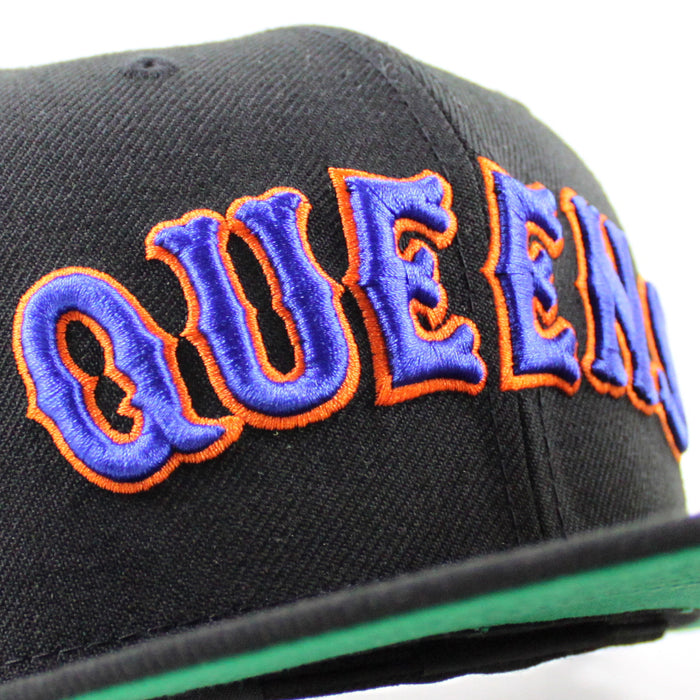 QUEENS New Era 59Fifty Fitted Hat (Black Green Under Brim)