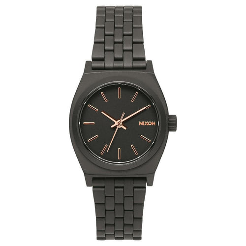 Reloj Small Time Teller All Black Rose Gold Nixon