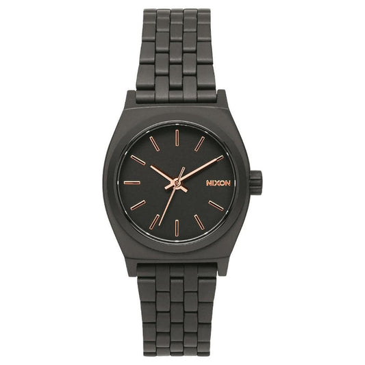 Reloj Small Time Teller All Black Rose Gold Nixon