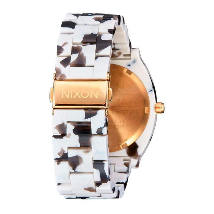 Reloj Time Teller Acetate Black Tortoise White Nixon