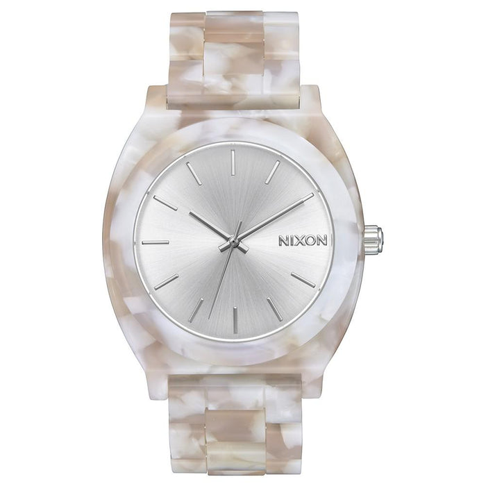 Reloj Time Teller Acetate Pink Silver Nixon