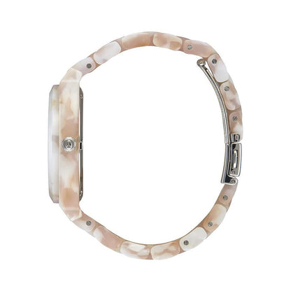 Reloj Time Teller Acetate Pink Silver Nixon