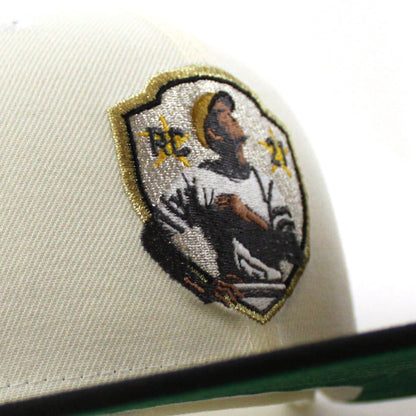 Roberto Clemente Pittsburgh Pirates 59Fifty New Era Fitted Hat (Chrome White Black Green Under Brim)