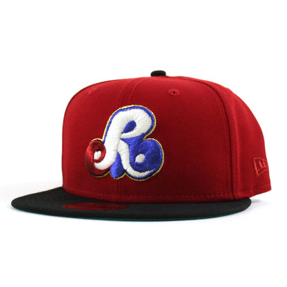 ROCKFORD EXPOS New Era 59Fifty Fitted Hat (Scarlet Black Green Under Brim)
