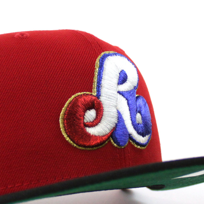 ROCKFORD EXPOS New Era 59Fifty Fitted Hat (Scarlet Black Green Under Brim)