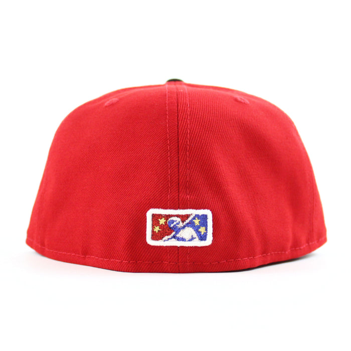ROCKFORD EXPOS New Era 59Fifty Fitted Hat (Scarlet Black Green Under Brim)