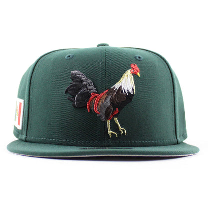 ROOSTER Mexico Flag New Era 9Fifty Snapback Cap (Dark Green Gray Under Brim)