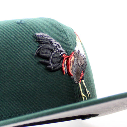 ROOSTER Mexico Flag New Era 9Fifty Snapback Cap (Dark Green Gray Under Brim)