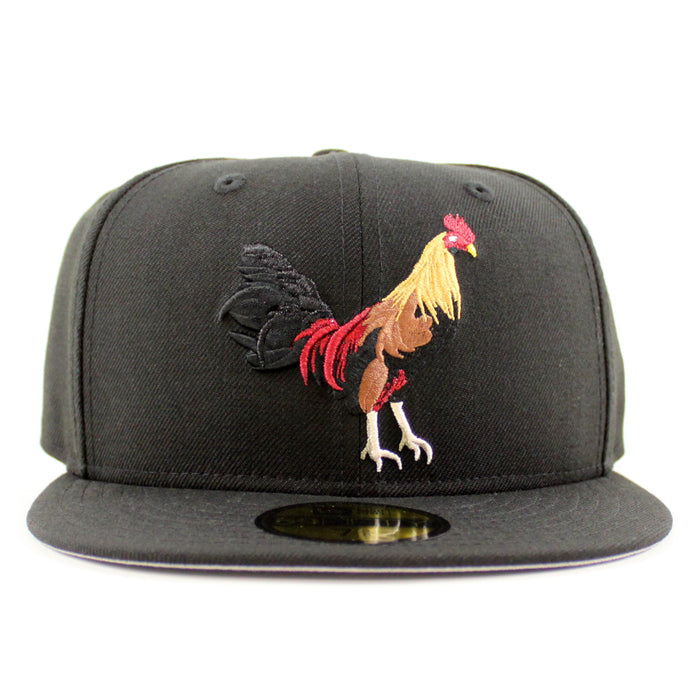 ROOSTER New Era 59Fifty Fitted Hat (Black Gray Under Brim)