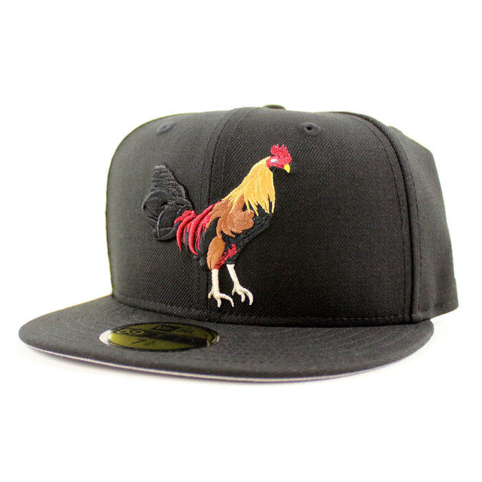 ROOSTER New Era 59Fifty Fitted Hat (Black Gray Under Brim)