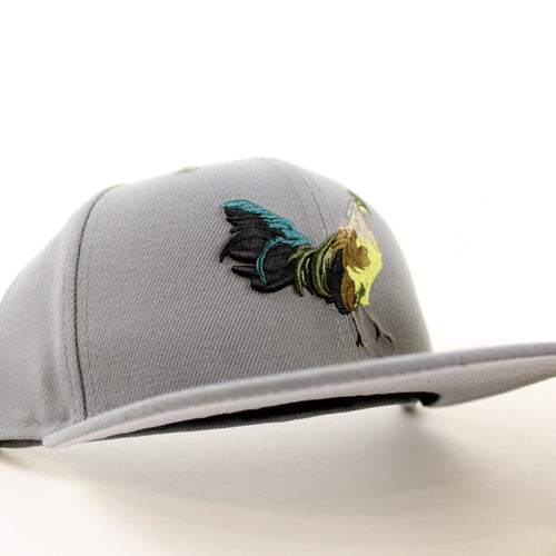 ROOSTER New Era 59Fifty Fitted Hat (Dark Gray Gray Under Brim)