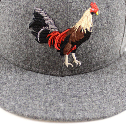 ROOSTER New Era 59Fifty Fitted Hat (Flannel Gray Under Brim)