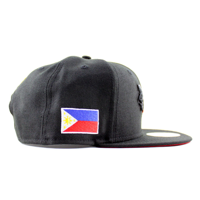 ROOSTER Philippines flag New Era 9Fifty Snapback Cap (Black Red Under Brim)