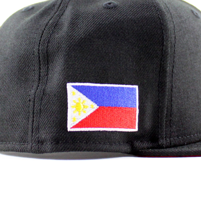 ROOSTER Philippines flag New Era 9Fifty Snapback Cap (Black Red Under Brim)