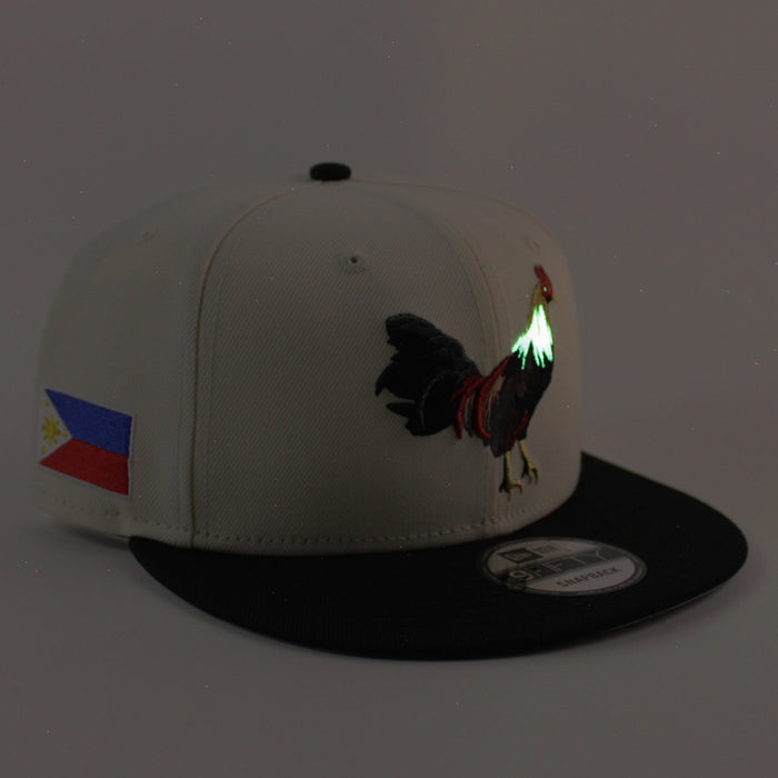 ROOSTER Philippines flag New Era 9Fifty Snapback Cap (Chrome White Black Gray Under Brim)