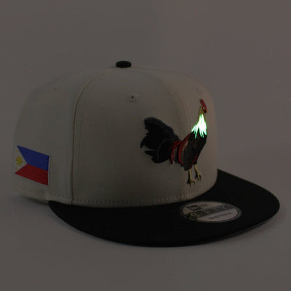 ROOSTER Philippines flag New Era 9Fifty Snapback Cap (Chrome White Black Gray Under Brim)