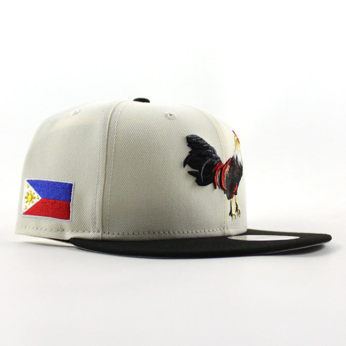 ROOSTER Philippines flag New Era 9Fifty Snapback Cap (Chrome White Black Gray Under Brim)
