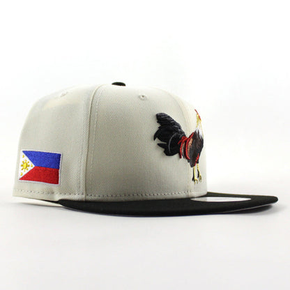 ROOSTER Philippines flag New Era 9Fifty Snapback Cap (Chrome White Black Gray Under Brim)