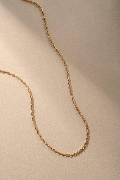 Gold Rope Chain Necklace