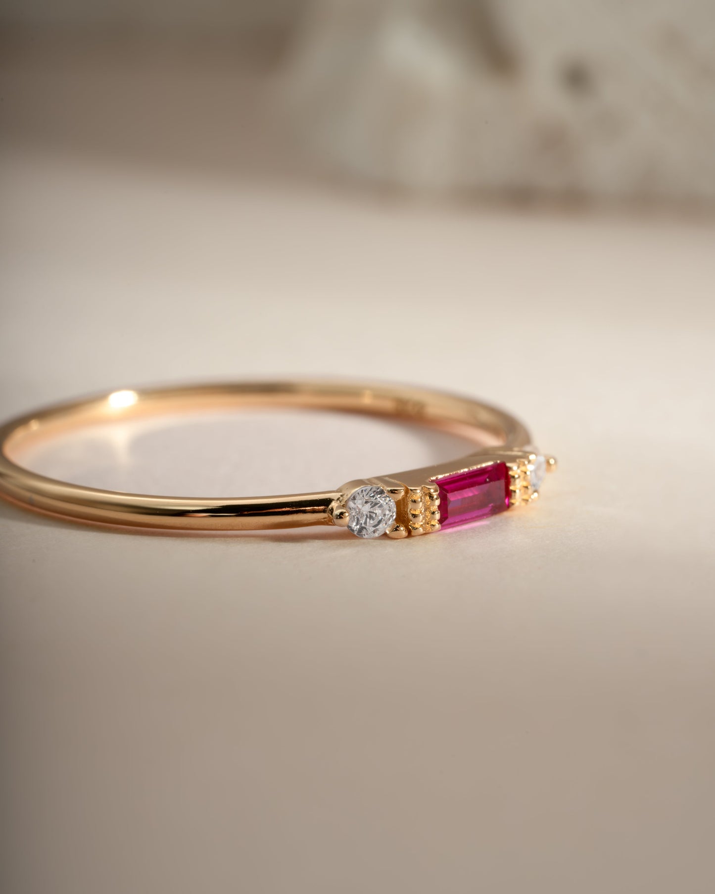 Ruby Baguette Ring