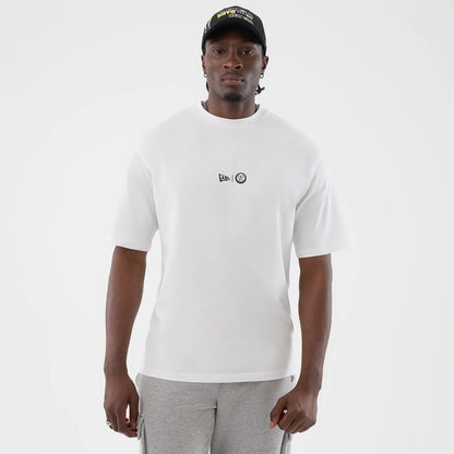 The Male model is wearing Sakamoto Days Icon Netflix White T-Shirt 1