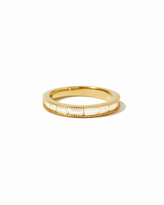 Bezeled Baguette Ring