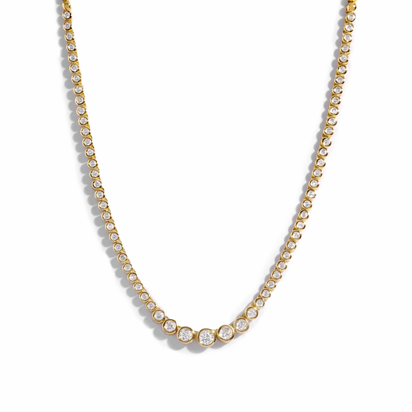 Gradient Bezel Tennis Necklace