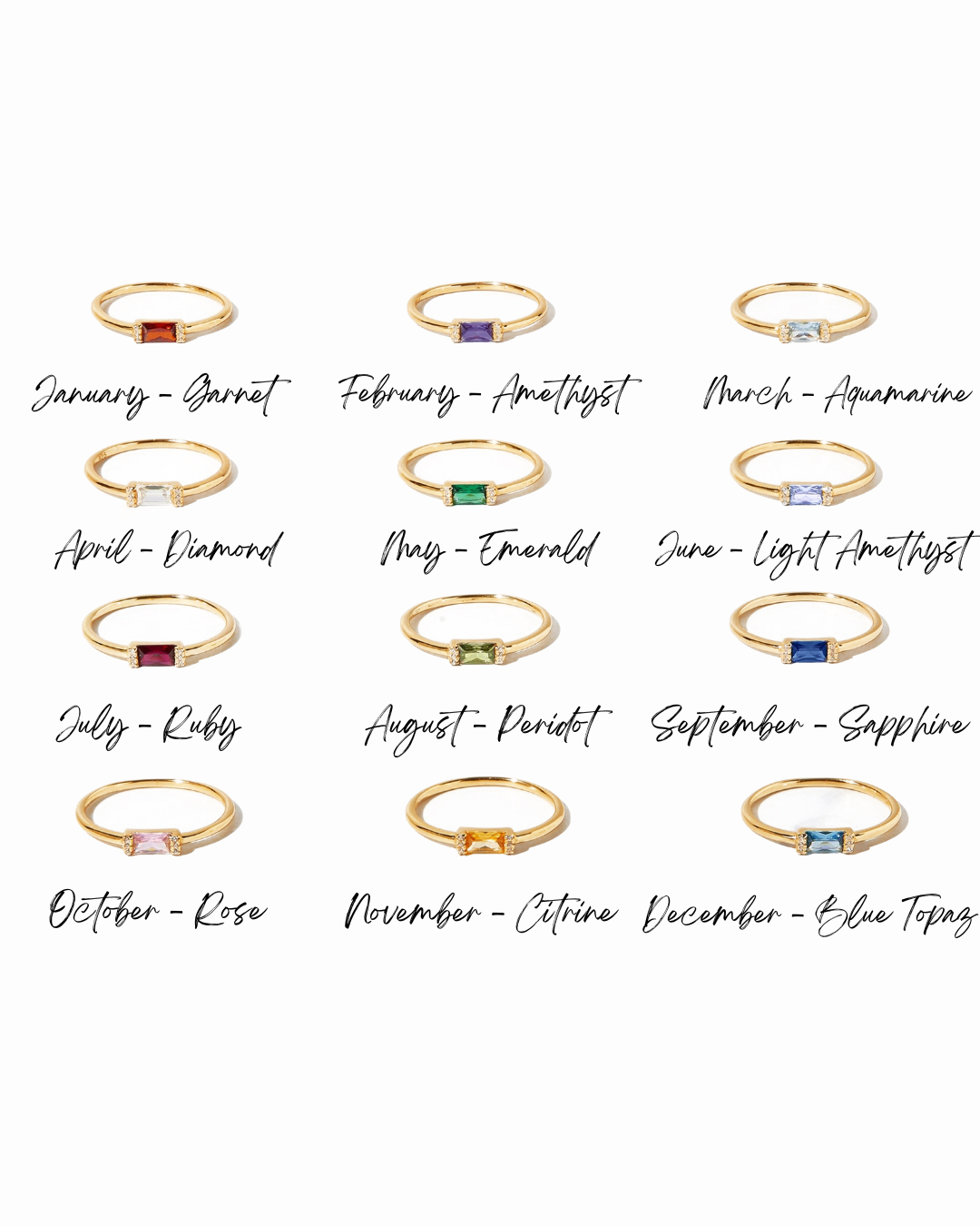 Ruby Simple Baguette Ring
