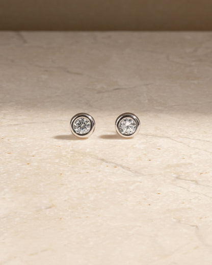 Diamond Bezel Dome Studs