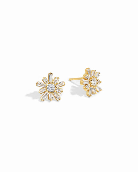 Baguette Flower Studs