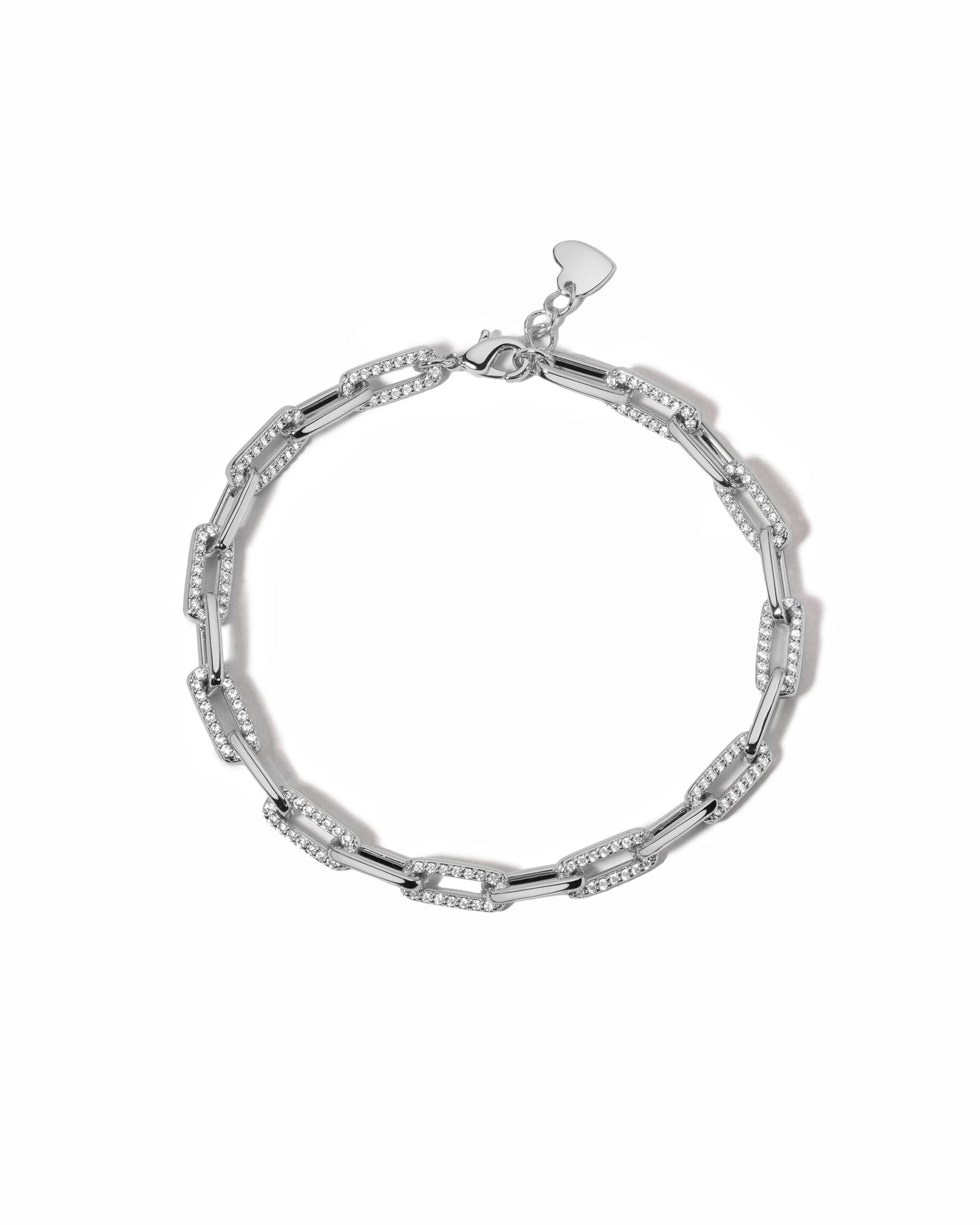 Diamond Paperclip Bracelet