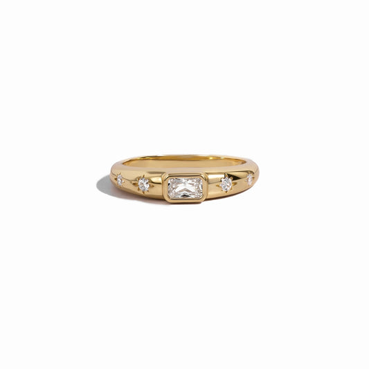 Baguette Starburst Ring