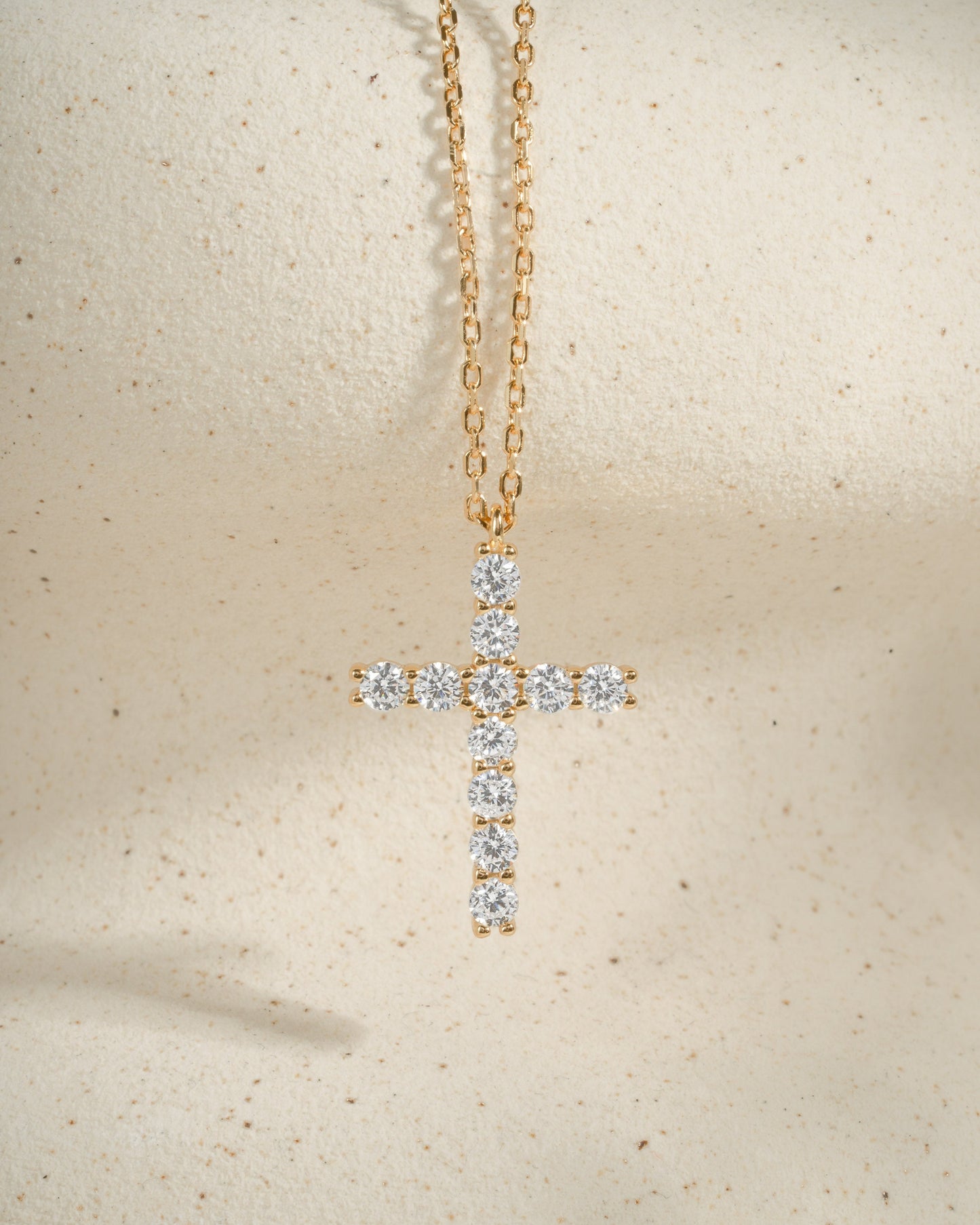 Large Studded Cross Necklace