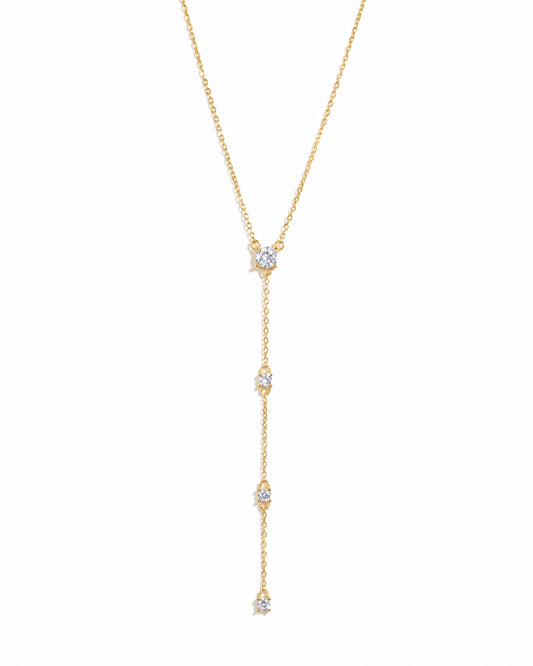 Round Diamond Lariat Necklace