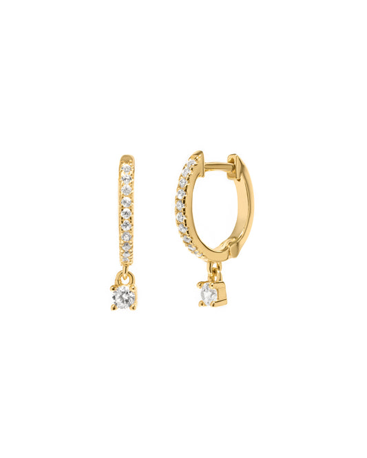 Pavé Charm Huggies