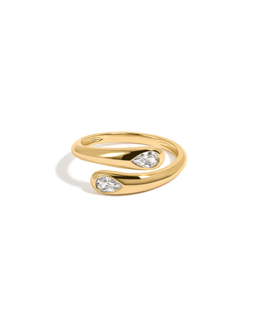 Pear Spiral Ring