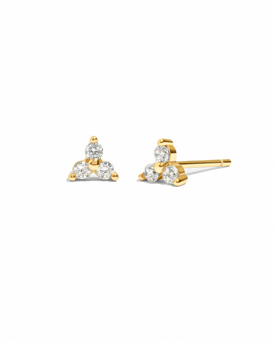 Three Stone CZ Studs