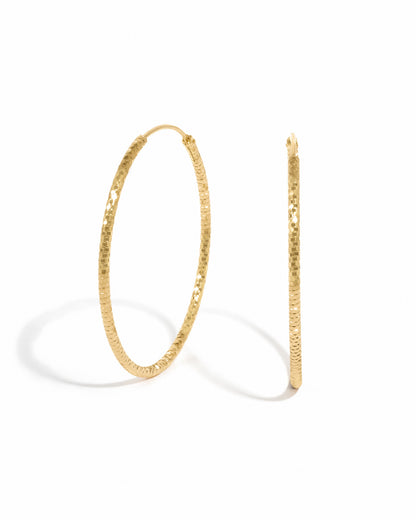 40mm Diamond Cut Hoops