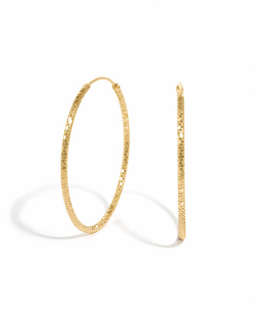 40mm Diamond Cut Hoops